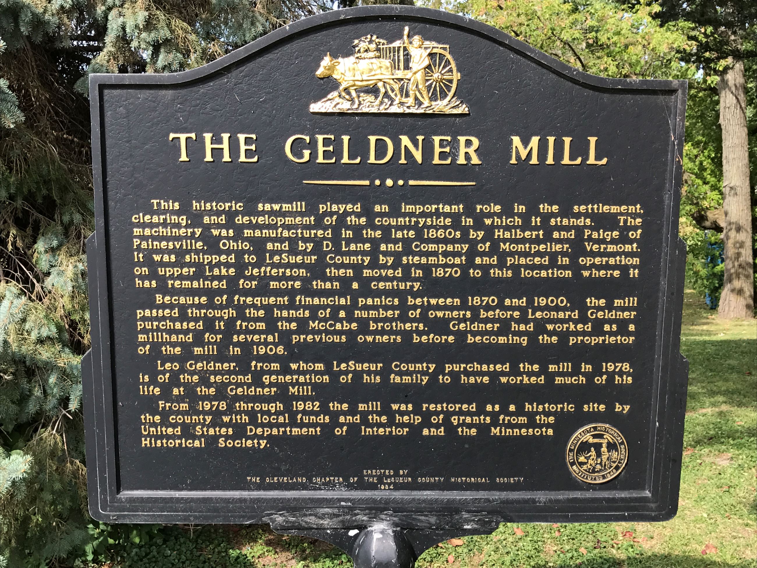 Geldner Saw Mill Marker